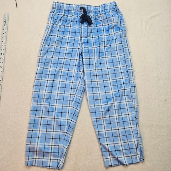 Izod Other - IZOD Pajama Pants Mens Medium Blue Excellent Plaid Fleece Lounge Sleepwear